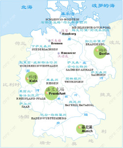 德國(guó)地圖中文版全圖，探索德國(guó)的地理與文化魅力，德國(guó)地圖中文版全圖，探索德國(guó)的地理與文化之旅