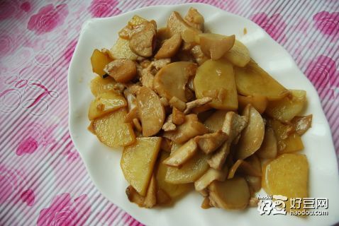 杏鮑菇土豆片炒肉——一道美味佳肴的烹飪之旅，杏鮑菇土豆片炒肉，烹飪美味佳肴的旅程